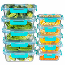 MFY Glass Containers with Lids Reusable Meal Prep Containers Airtight Glass