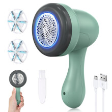 Lint Remover, Electric Fabric Shaver Bobble Remover for Clothing with 3 Blades & USB, Portable Quick Debobbler clothes Shaver Lint Roller Carpet Clot