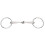 (5in, Silver) Korsteel Stainless Steel Solid Mouth Jointed 16mm Loose Ring Snaffle Bit 1