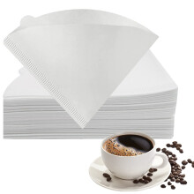 100 PCS Coffee Filter Papers, Paper Coffee Filters Compatible with V60 Size 02 Disposable Unbleached Cone Filter Paper for Pour Over and Drip Coffee