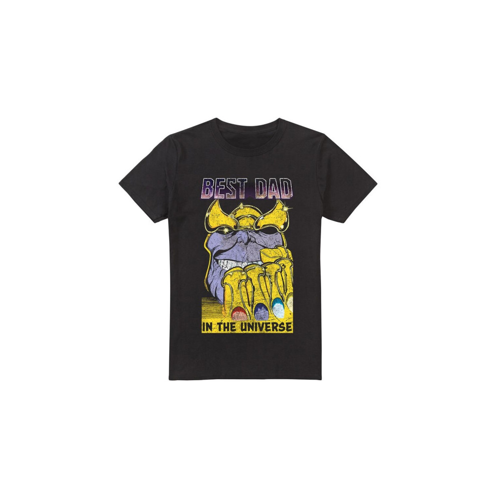 Avengers (L, ) Mens Best Dad Thanos T-Shirt Black