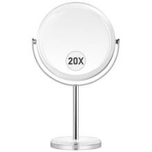 MIYADIVA 20X Magnifying makeup mirror,Double Sided 1X & 20X magnifying mirror with stand,Magnifying mirror 20x,Tabletop Magnified Vanity Mirror with