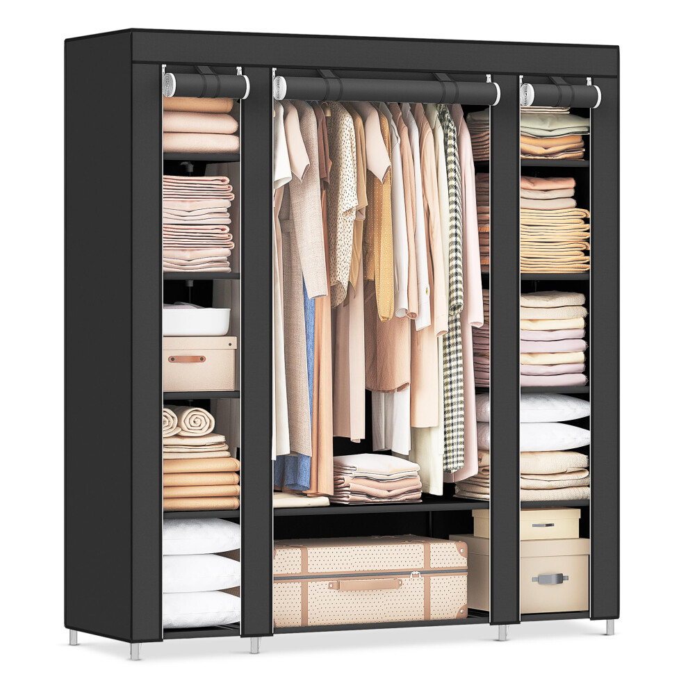 Songmics Wardrobe - Fabric Cabinet With Non-Woven Fabric Cover