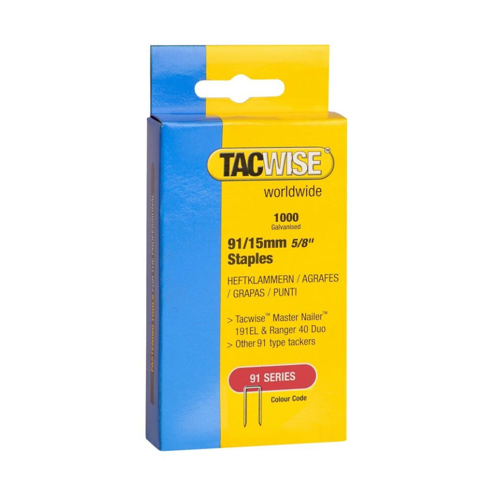 Tacwise Tacker Staples 91 Series 5059444086762