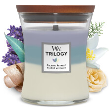 WoodWick Medium Hourglass Trilogy Scented Candle Calming Retreat with Cra