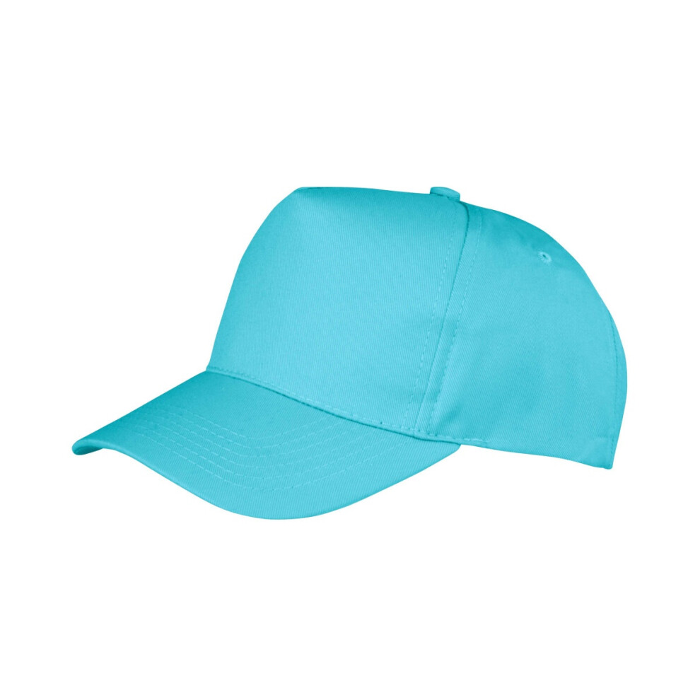 Result (One Size, Aqua) Unisex Core Boston 5 Panel Printers Baseball Cap (Pack Of 2)