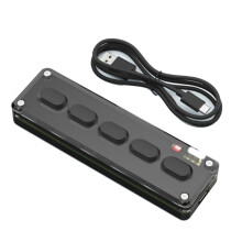 Clavier Mécanique de Jeu à 5 Touches, Programmable par Macro, Compatible , Copier-Coller, Bouton RVB.