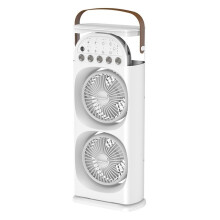 Five-Hole Sprayer Dual Fan Humidification Brushless Direct Plug Charging Multiple Gears Colorful Lightswithlargecapacity