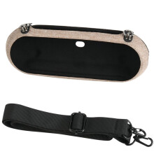 For Pill 2024 Speaker EVA Zipper Storage Hard Case Audio Shoulder Strap Messenger Bag Gold