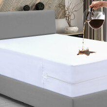 Caroline Shatuik Fully Zipper Bed Bug Encasement, Anti Allergy & Anti dust mite Waterproof Single Mattress Protector cover encasement with Zip Single