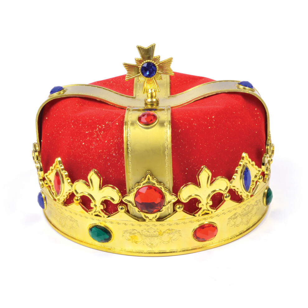 Bristol Novelty Unisex Faux Gem Kings Crown Gold