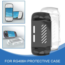 För ANBERNIC RG 406H Handheld Game Console Skyddsfodral Transparent TPU Soft Shell Anti Drop och Slitstark Vit