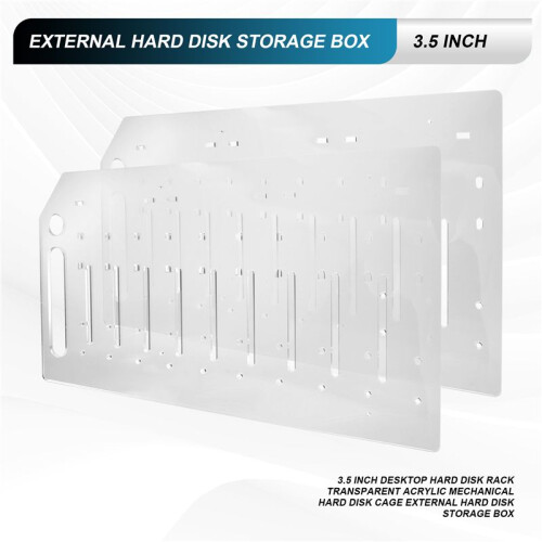 3.5 Inch Desktop Hard Disk Rack Transparent Acrylic Mechanical Hard Disk Cage External Hard Disk Storage Box 10 Layer 1