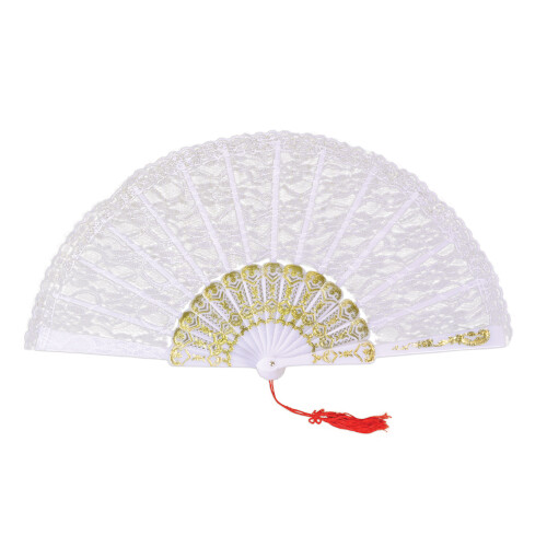 (One Size, White) Bristol Novelty Lace Fan
