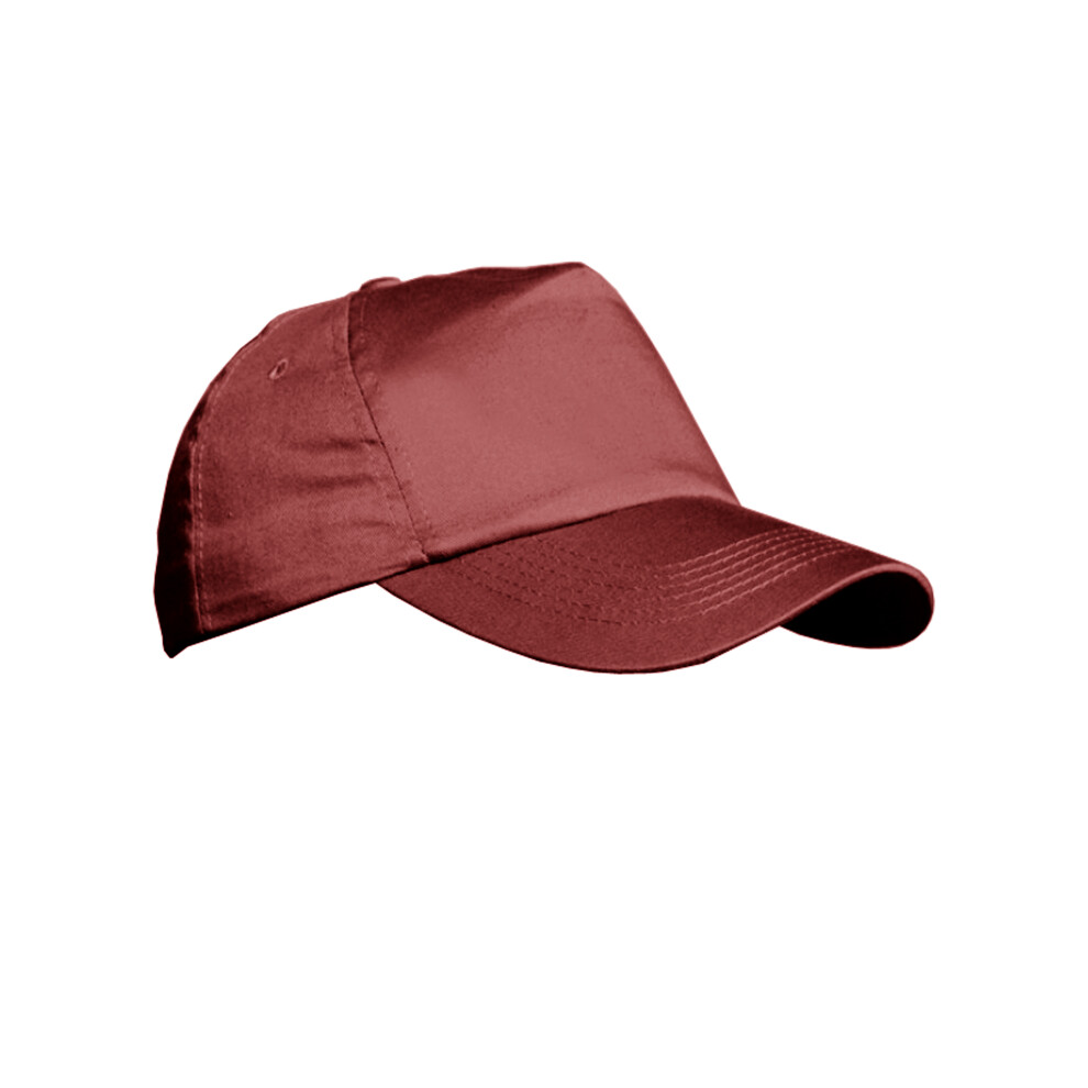 Result (One Size, Burgundy) Unisex Plain Baseball Cap (Pack Of 2)