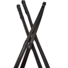 (54in, Black) Collegiate One Sided Rubber Reins IV