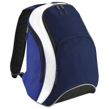 (One Size, French Navy/Bright Royal/White) Bagbase Teamwear Backpack / Rucksack (21 Litres) (Pack of 2)