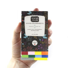 Fogli di acquerello Viviva, 10 colori metallici - Set di acquerello da viaggio per adulti, principianti, artisti