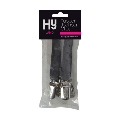 (One Size, Brown) HyLAND Rubber Jodhpur Clips