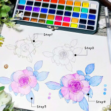 Artecho Watercolour Paint Set 100 Colors in Portable Box Including