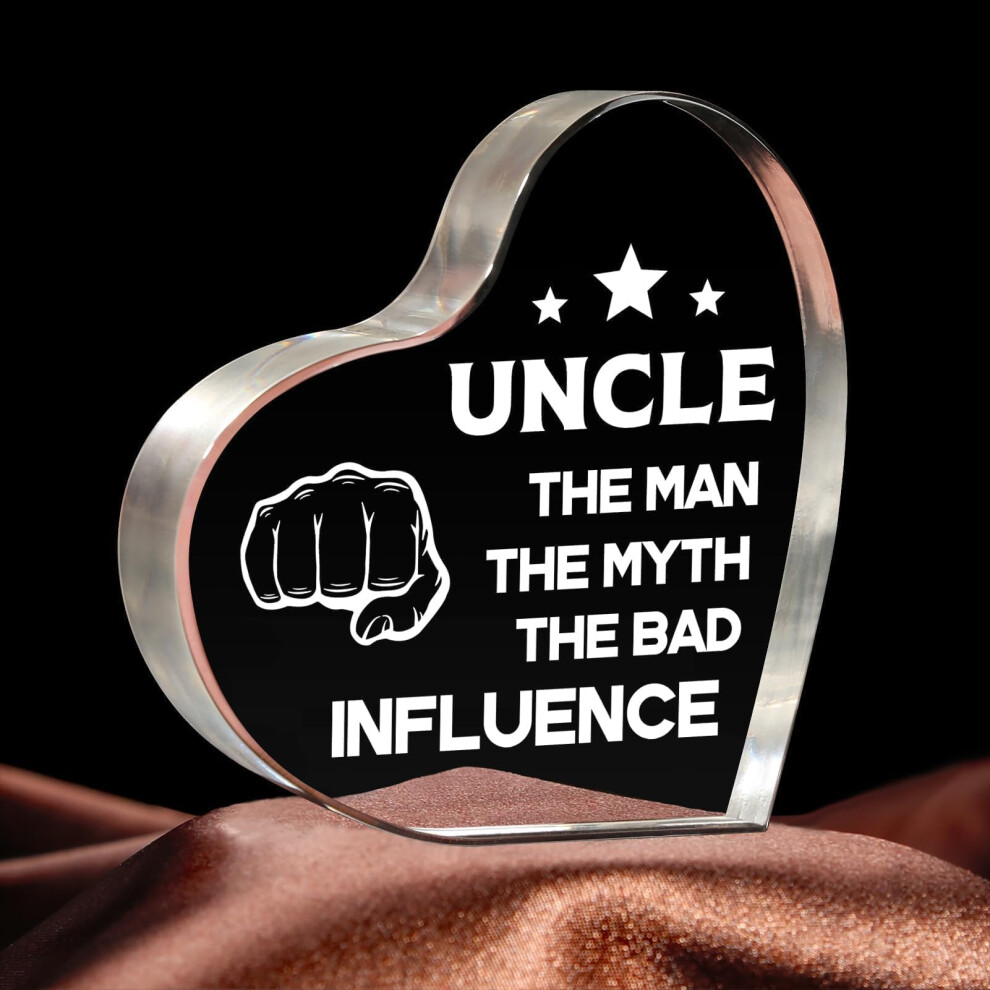 Uncle Gifts Fpr Christmas - Personalized Engraved Acrylic Plaque Keepsake - Gifts For Uncle From Niece Or Nephew On Birthday, Christmas, Fathers Day Elequaint