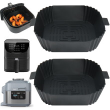 BYKITCHEN Air Fryer Silicone Liners for Ninja Speedi 5.7L/Cosori, 2 Pack Air Fryer Silicone Basket/Tray, Silicone Air Fryer Accessories for COSORI 3.