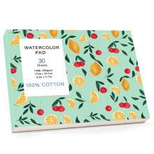 Watercolour Paper Pad A4, 300 GSM Watercolour Sketchbook 30 Sheets Cold Press Water Colour Paper for Artist Student, Art Painting, Drawing, Mixed Med