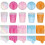 Rose Gold Shiny Glitter Diamond Party Tableware for Women/Girls 4