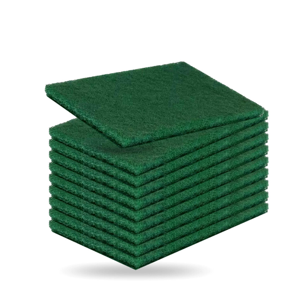 Safnaj Green Scouring Pads Heavy Duty Scourer Pad Scourers Non Scratch Abrasive Reusable Household Washing Up Dish Scrubber Sponges For Cleaning Kitchen Ute