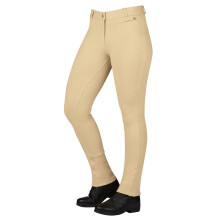 (34in, Beige) Dublin Womens/Ladies Supa-fit Zip Up Gel Full Seat Jodhpurs