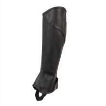 (Adults Xsmall, Black/Patent Piping) Dublin Unisex Adults Fit Half Chaps