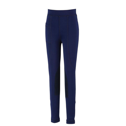 Dublin (24in, Navy) Dublin Childrens/Kids Performance Flex Knee Patch Riding Tights