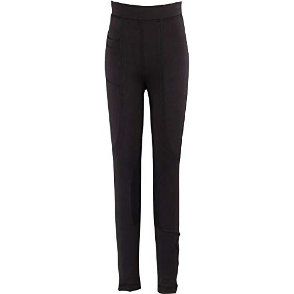 Dublin (24In, ) Childrens/Kids Performance Flex Knee Patch Riding Tights Black