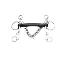 Korsteel Hard Rubber Mullen Mouth Pelham Bit