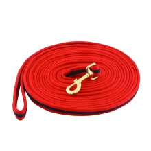 (One Size, Navy/Red) Kincade Two Tone Padded Lunging Rein