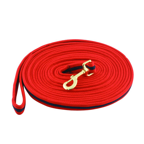 (One Size, Navy/Red) Kincade Two Tone Padded Lunging Rein