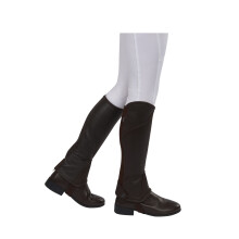 (Childs Large, Brown) Dublin Childrens/Kids Stretch Fit Half Chaps