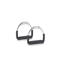 (4.5 inches, Black/Black) Korsteel Flexible Fillis Stirrup Irons