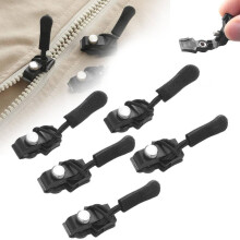 Zipper Repair Replacement Kit, 5Pcs Zipper Repair Kit,with 3 Different Sizes, Removable Replacement Pack for Sewing Clothes Jacket Backpacks (5pcs -S