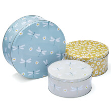 Cooksmart English Meadow Set of 3 Round Cake Tins, English Meadows