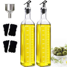 ztarraum Oil Dispenser Olive Oil Bottle Drizzler Vinegar Bottle 500ml Glass Olive Oil Dispenser Bottle for Cooking Lead-Free Glass Oil and Vinegar Bo