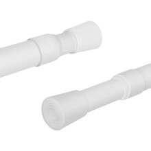 Youyijia 2PCS Extendable Curtain Poles No Drill Spring Net Curtain Pole 84-150cm Voile Curtain Tension Pole Adjustable Telescopic Rods Extendable for