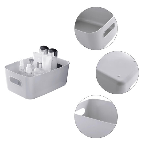GAOHAN 12 Pcs Plastic Storage Boxes with Handles 3 Colours Storage Bas 2