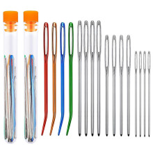 2 Sets Large Eye Blunt Darning Needles for Wool, Crochet, Tapestry & Sewing DIY Crafts - 16 Pieces Per Set