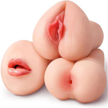 Male Sex Toys Masturbator 3 Sleeves Adult Mens Masterubaters Toys Set