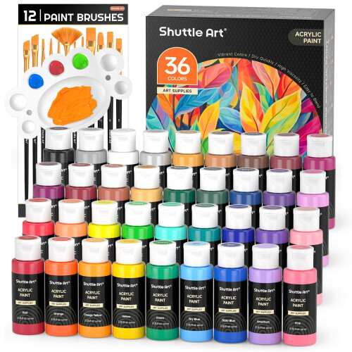 Shuttle Art Acrylic Paint Set - 36 Colours (60ml