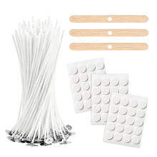 Wanheart 50 Pcs Candle Wicks for Making Candles,10cm Pre Waxed Candle Wick
