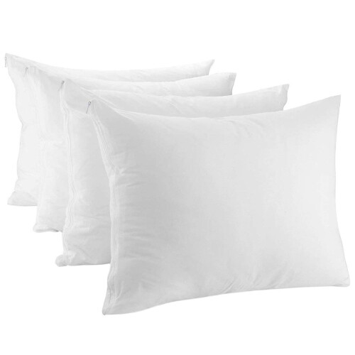 Craft Native Pack of 4 Zippered Pillow Protectors
