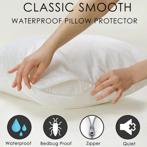Craft Native Pack of 4 Zippered Pillow Protectors 2