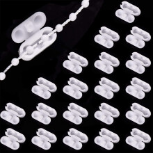 LICQIC Roller Blind Cord Connector Clips, Replacement Pull Ball Chain Connector fits 4.5mm Roller, Roman and Vertical Blinds, 20 Pcs Plastic